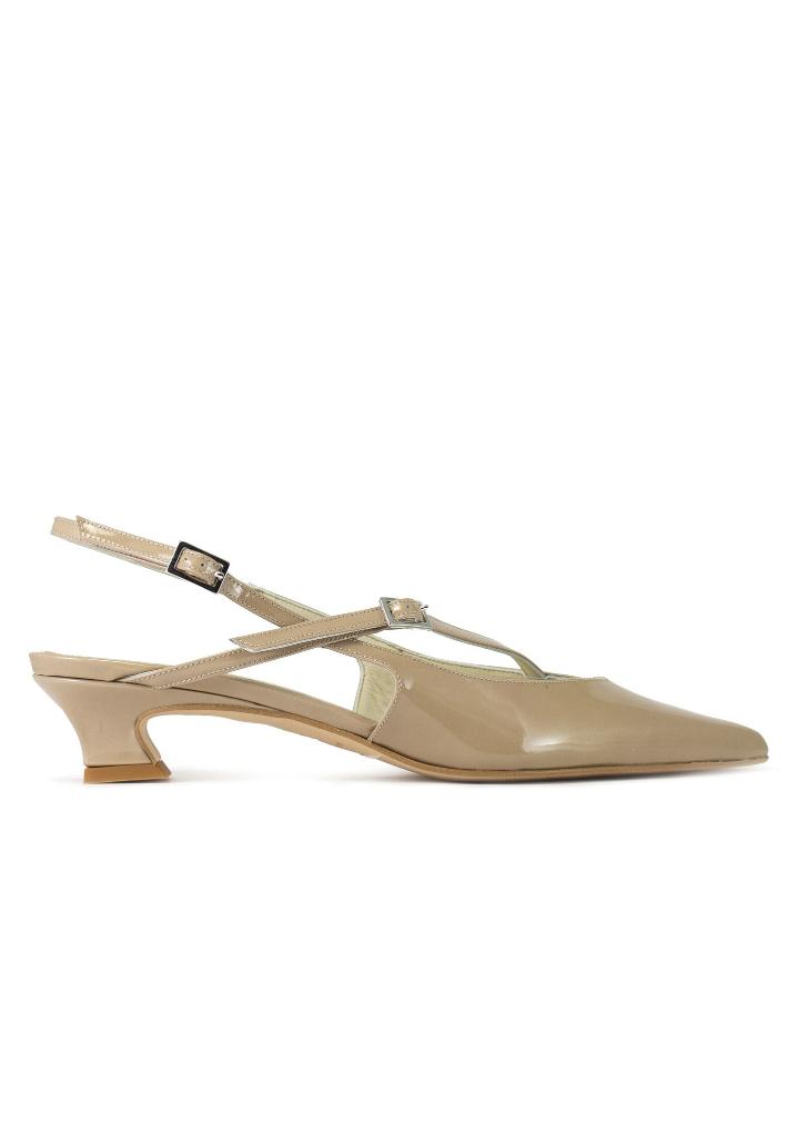 Temy Calzature Feline Primium Cowhide Leather Slingback - Sand Nude