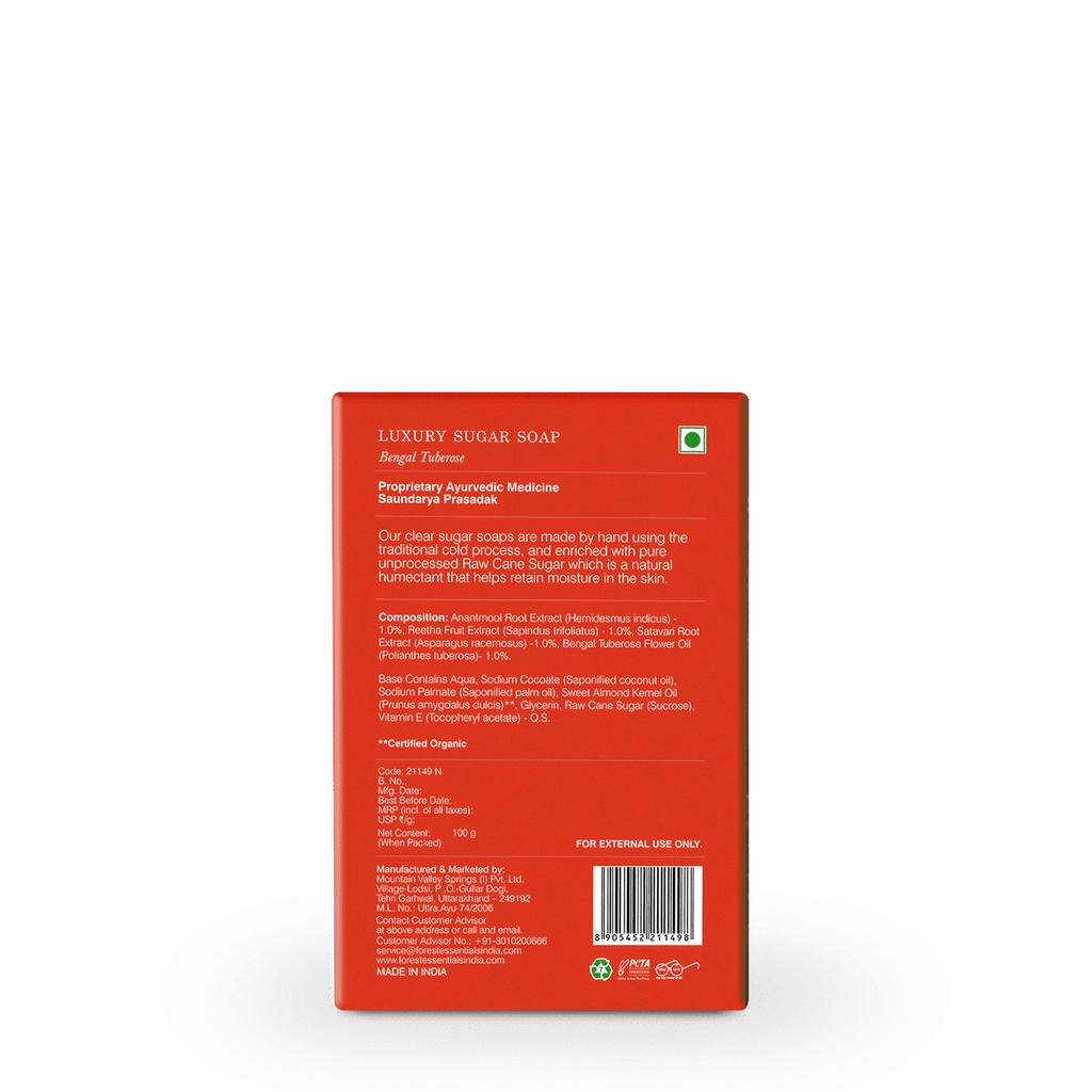 Forest Essentials Роскошное Сахарное Мыло Тубероза Бенгальская 100г