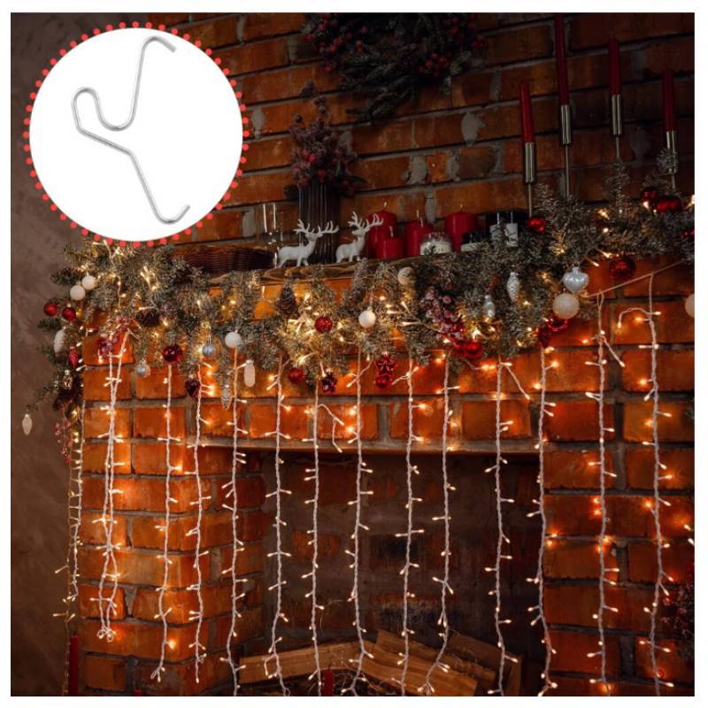 Modern Stainless Steel Masonry Wall Hangers For Christmas Wreaths And Home Storage