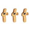 2pcs Cross My Heart Encouragement Gift Handheld Wooden Cross with Epoxy Heart To Carry In Pocket Emotional Support
