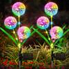 Solar Lights Outdoor Garden Decor, 1Pack Upgraded Solar Garden Lights Decorative Dandelion with 36 Colorful LED - IP65 Waterproof Solar Lights Outdoor