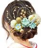 JZOON Hair Popular Japanese Hair Accessory for and Perfect for Engagement Entrance and H2462 Tsumami-zaiku Ornament, Coming-of-Age Ceremonies,