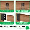 4 Pieces Concealed Joist Hanger Easy To Install Iron Flange Light for 2"x4"