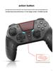 Wireless PS4 Game Controller with Somatosensory Vibration, One-Button Burst, Macro Programming, Bluetooth Connectivity for Mobile/PC/PS4.