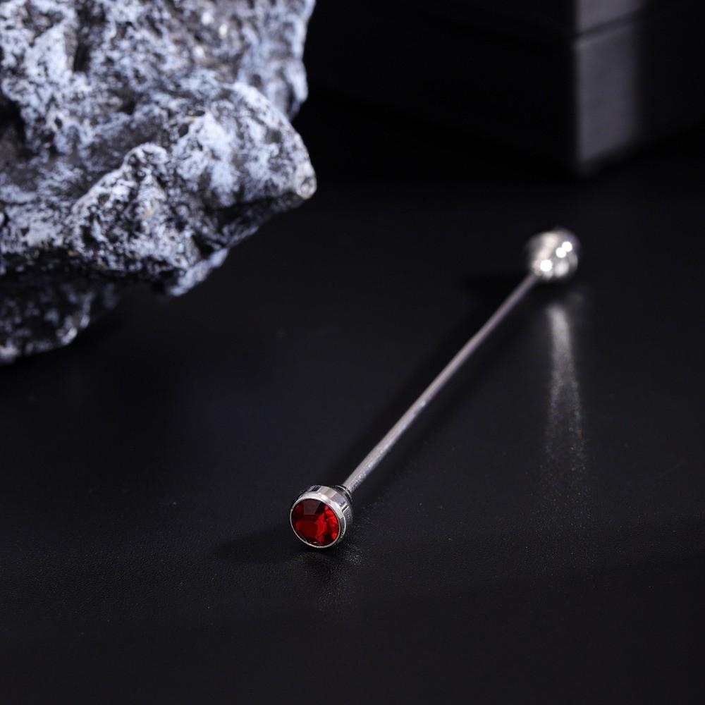 Detachable Crystal Tie Collar Needle Spiral Buckle Neckline Pin Shirt Collar Pin Banquet