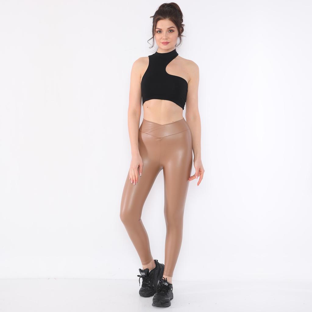 High Waist Black Summer Leather Leggings / Skinny WomenS Pants / Faux Leather Leggings / Eco Leather Pants / S-M-L-XL-2XL-3XL-4XL-5XL Size