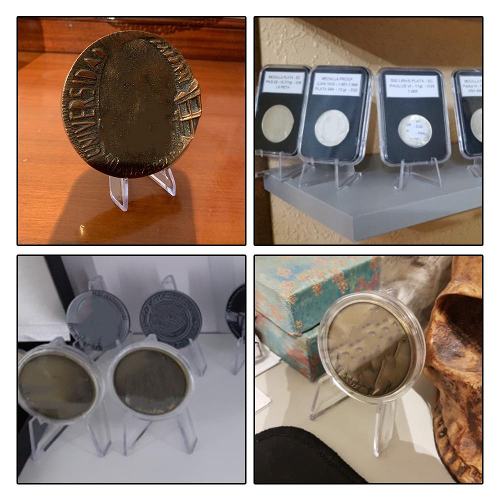 Коллекционный стеллаж для хранения монет Мини-подставка-мольберт для демонстрации монет S/L 10 шт. Полка для медалей Акриловые подставки Дисплей для открыток