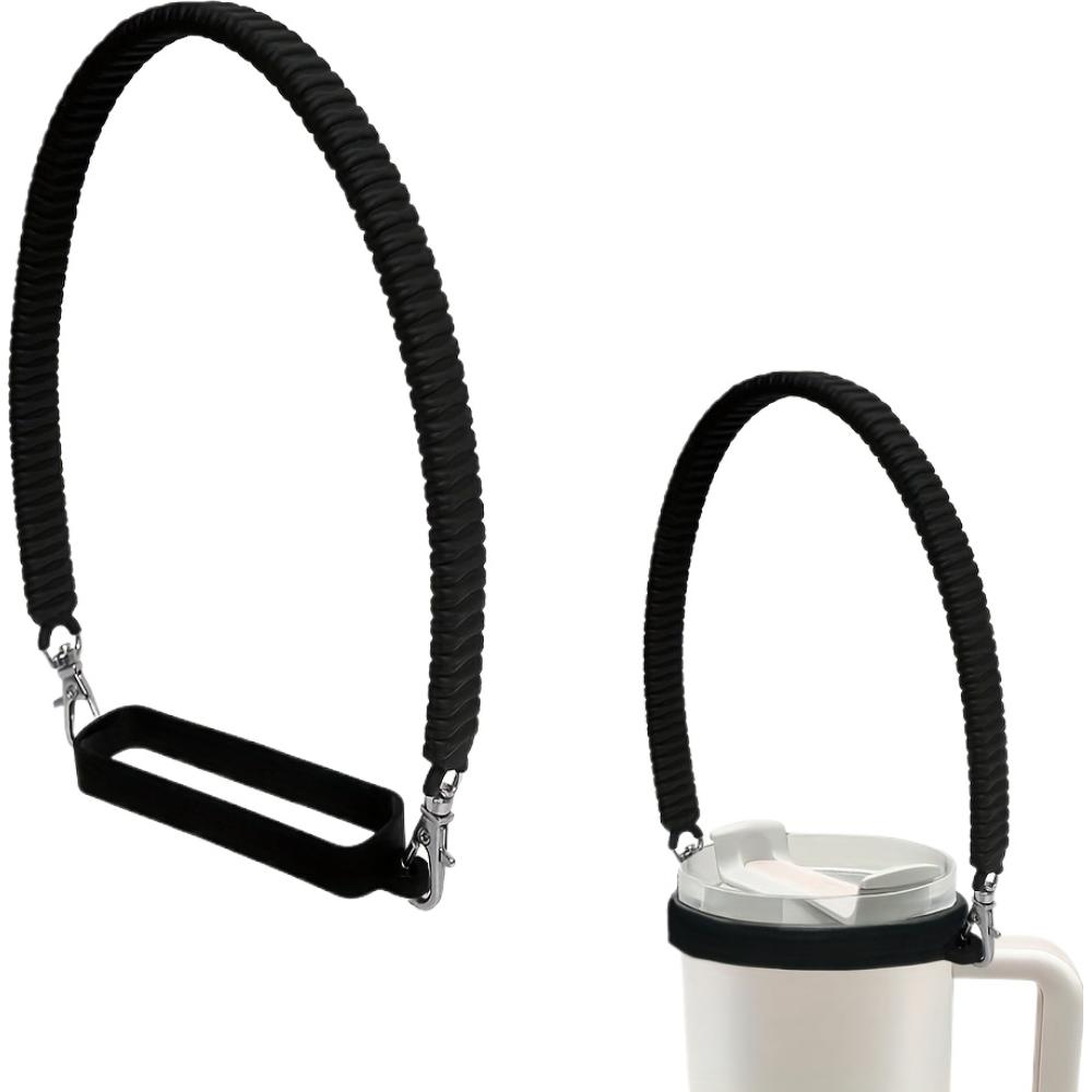 Universal Silicone Water Bottle Handle Strap for Stanley 40oz 30oz Portable Bottle Sling Carrier Holder Durable Cup Accessories