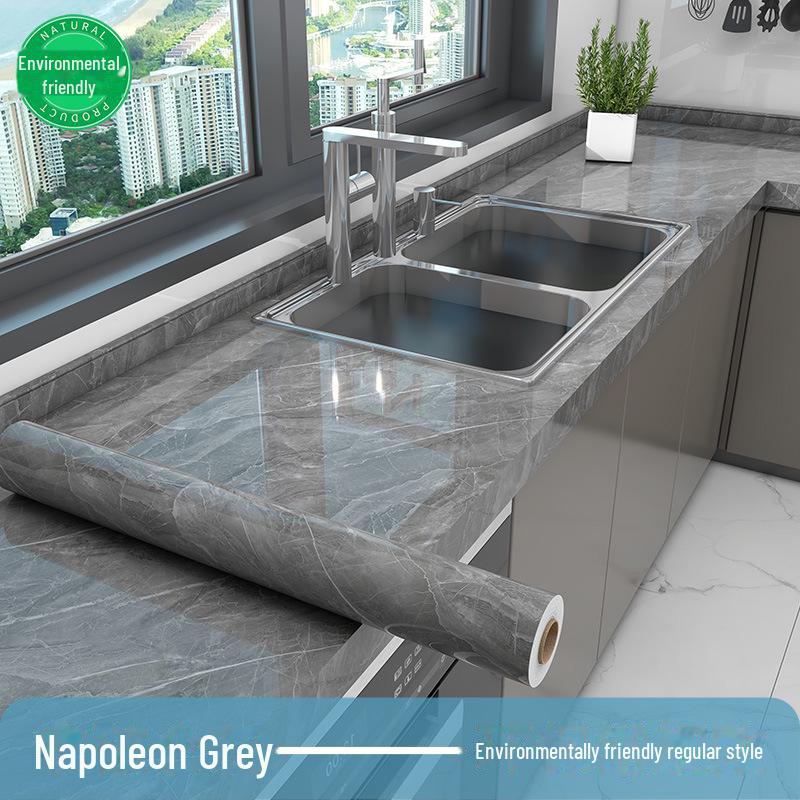 Мраморная антимасляная высокотемпературная самоклеящаяся наклейка для кухонной столешницы