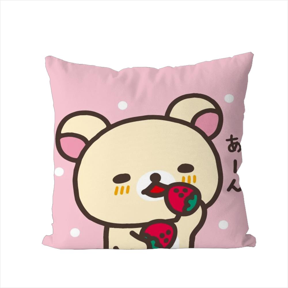 Милая Наволочка Rilakkuma Для Автомобиля Дивана Декоративная Домашняя Двусторонняя Печать Плюшевая Квадратная Подушка Декоративная Подушка Чехол