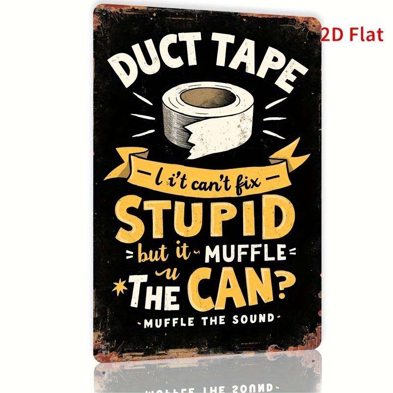 Печатный плакат, креативно использующий ленту, выполненный в эстетике винтажной жестяной вывески. Он подходит как для