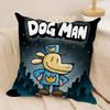 Comic Cartoon DDogmans Cushion Cover Silky Short Plush Invisible Zipper Dustproof Sofa Pillow Case for Home Decor