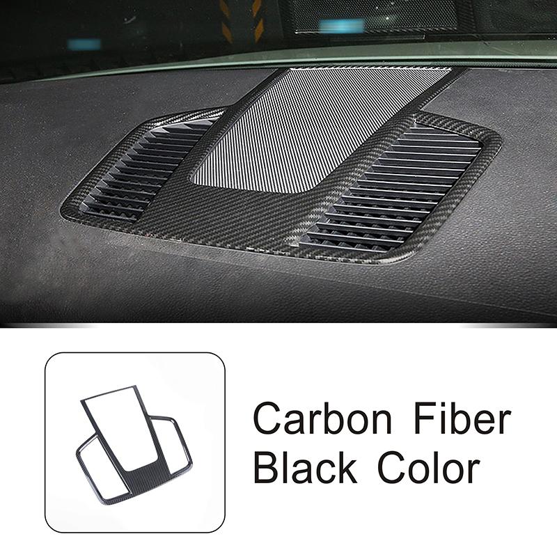 Car Console Dashboard Panel Middle Air Condition Vent Cover Frame Trim Carbon Pattern Accessories For Porsche Cayenne 2018-