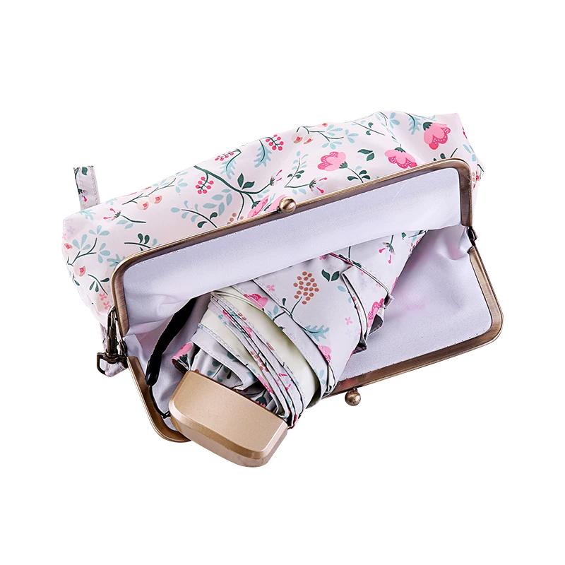 Mini Five-Fold Umbrella Sun Umbrella Sun Protection UV Protection Sun Umbrella Female Sun Umbrella Ultra Light and Compact Portable Pocket Umbrella