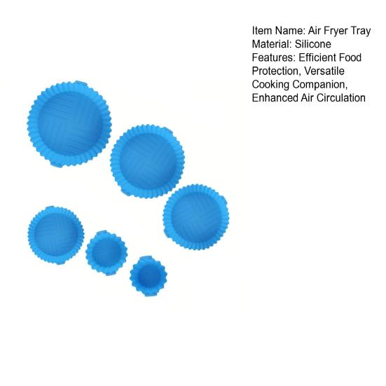 Набор из 6 силиконовых кастрюль для аэрофритюрницы, не содержащих бисфенол А, пищевые вкладыши для аэрофритюрницы 6