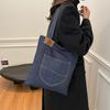 Retro Jeans Shape Canvas Shoulder Bag Handbag Large Capacity Commuting Bag Shopping Totes Bag Summer Beach Bag Underarm Bag