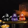 Scythe Skeleton Duck Figurine Resin Gothic Duck Ornament Skeleton Duck Collectible Statue for Halloween Decor Home Office Desk