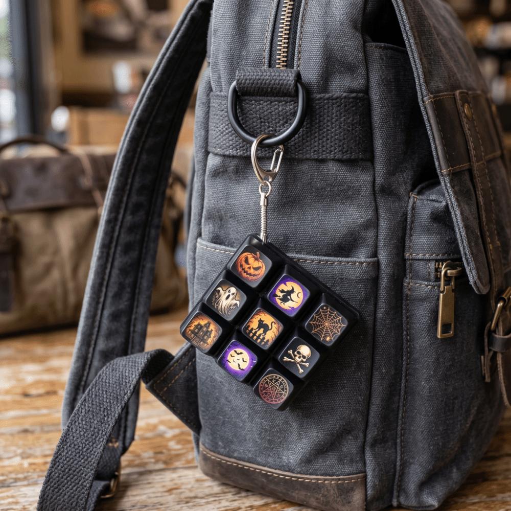 Pumpkin Ghost Clicker Fidget Keyring Witch Theme Keycap Clicker Keychain Fidget Keychain Keyrings