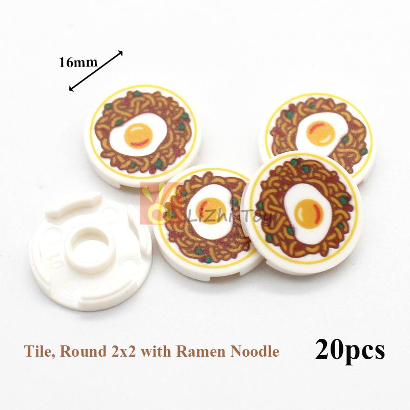 MOC Городские уличные фигурки Вид Печать Еда Десерт Традиционная китайская кухня Строительные блоки Монитор Глаза Кирпичики Напечатанные игрушки