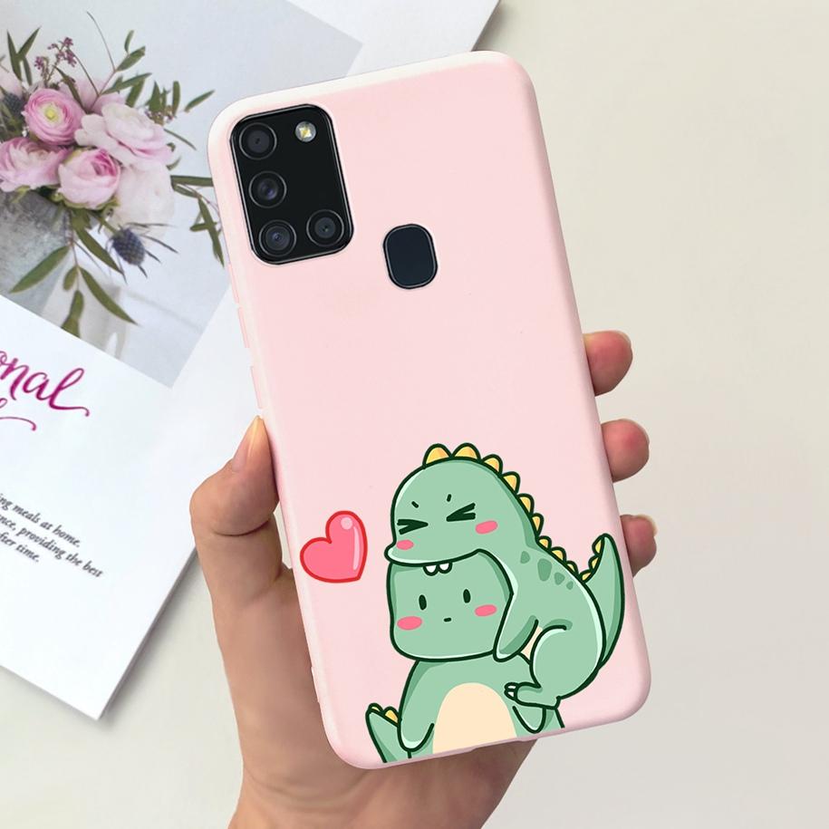 Чехол для Samsung A21S SM-A217F A 21S Задняя крышка Модный Цветочный Мультяшный Мягкий Силиконовый ТПУ Чехол для Телефона Для Samsung Galaxy A21s Capa