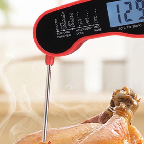 Пищевой термометр, простое управление, товары для дома, термостойкий цифровой тестер температуры пищевых продуктов, мяса, практичное измерение, многоразовый