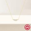 Simple S925 Sterling Silver Geometric Diamond Set Versatile Commuter Accessories Irregular Fashion Collarbone Chain Necklace