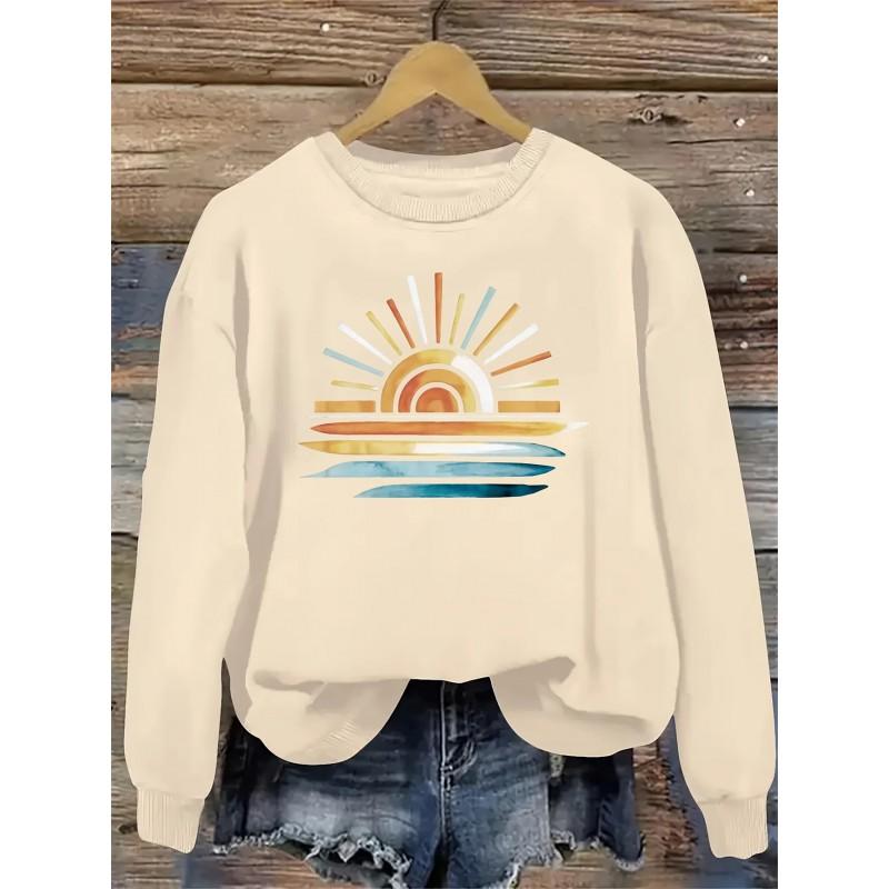 Womens Christian Sweatshirt In My Trusting God Era Graphic Print Casual Long Sleeve Top