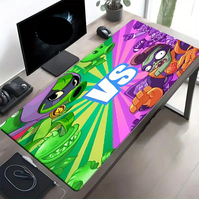 Plants vs. Zombies Print Mouse Pad, Anti‑Slip Desktop keyboard Mat, for PC Laptop Gaming Working Daily Use, Cool Festival Surprise Gift