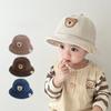 1 Pc Fashion Cartoon Bucket Hat for Kids Boy Girl Cute Animal Bear Fishmen Hat for Toddler Soft Travel Outdoor Sunshade Hat