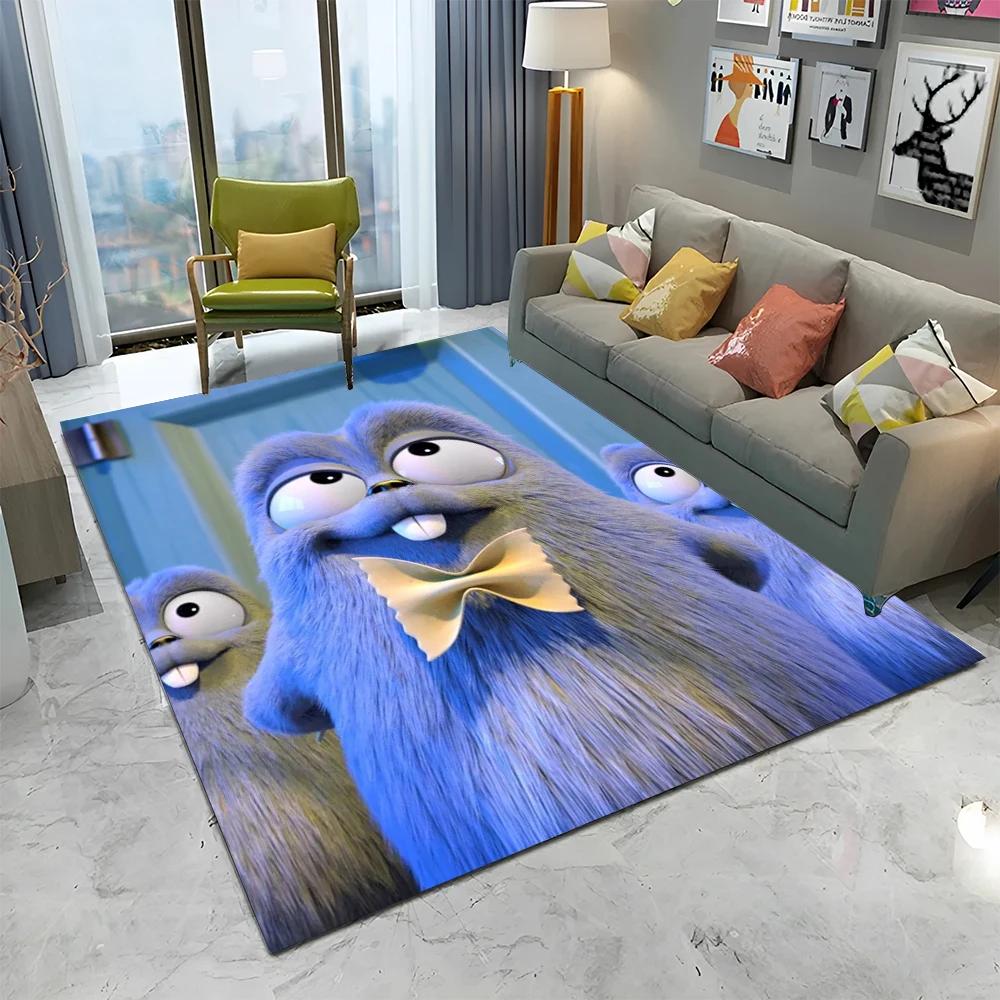 3D Grizzy and The Lemmings Cartoon Carpet Rug для дома, гостиной, спальни, дивана, коврика для двери, детский коврик, нескользящий напольный коврик