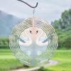 10 Inch Swan Wind Chime with 360 Rotation Hook Elegant Garden Decor for All Seasons Perfect Gift for Friends Serene Outdoor Ornament