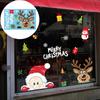 1PC Cartoon Wall Stickers Home Decor Christmas Stickers Santa Deer DIY Elk Window Stickers Snowflake Party Decoration