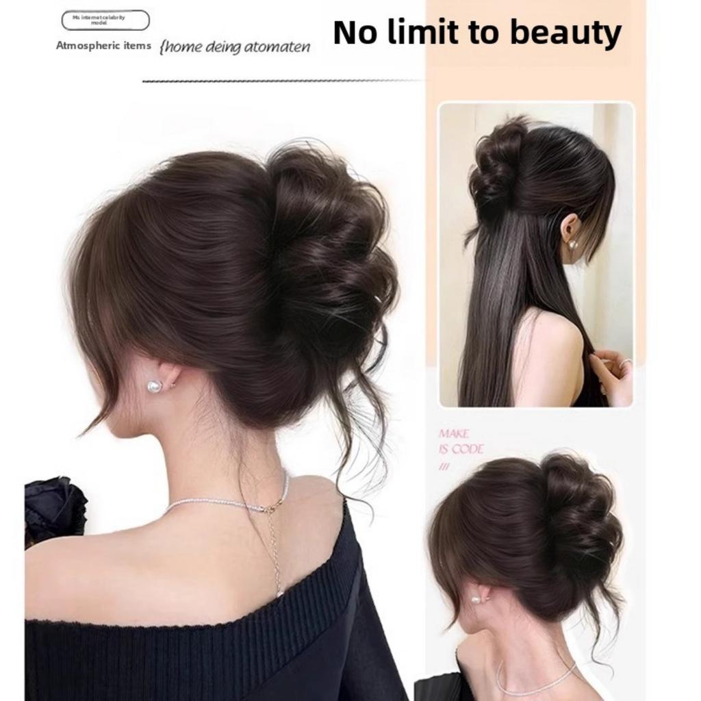 Ladies' Elegant Heat-resistant Synthetic Fiber Hair Clip Style Ponytail - Suitable for Natural Simulation and Firm Fixation Headwear for Weddings