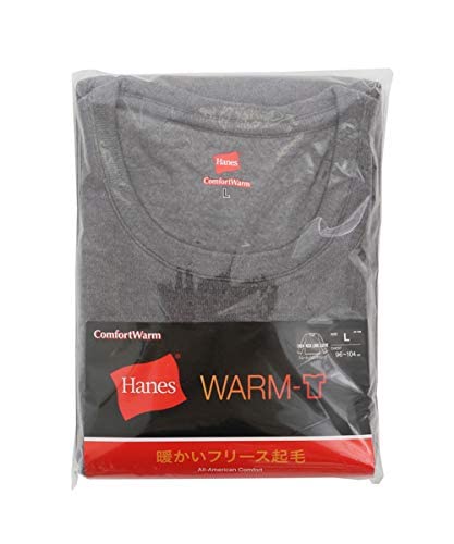 Hanes Long-Sleeve Warm Crew Neck Long-Sleeve T-Shirt, Fleece Material, Thick Inner Shirt, Warm, Brushed Finish, Crew Neck, Warm T-Shirt HM4-Q508A