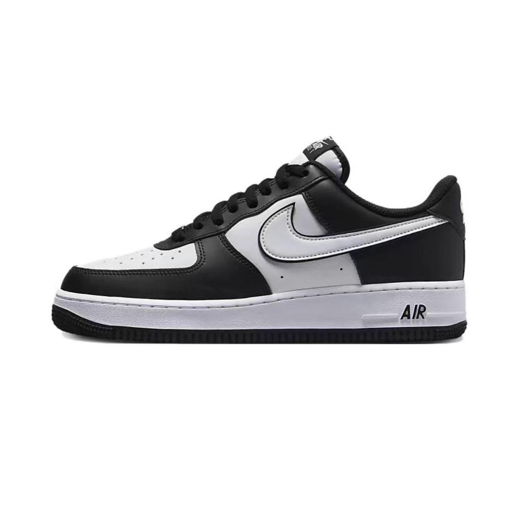 Nike Air Force 1 'Panda' Black Myth Slip Resistant Abrasion Resistant Low top Skateboard Shoes Unisex Black Gold DV0788-001(Team205-)