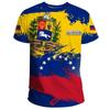 3D Men's Venezuela Printed T-Shirt - Polyester Spandex Crew Neck  Machine Washable Casual Style