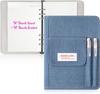 Denim Cover Notebook Binder A5 Size Y2K Kpop Loose Leaf Book With Pen Pocket 100 Sheets Line Grid DIY Diary Album