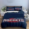 "Rockets text, basketball graphic." Bedding sets Duvet cover sets Duvet covers Pillowcases(1 * Duvet Cover 2 * Pillowcases without duvet insert)