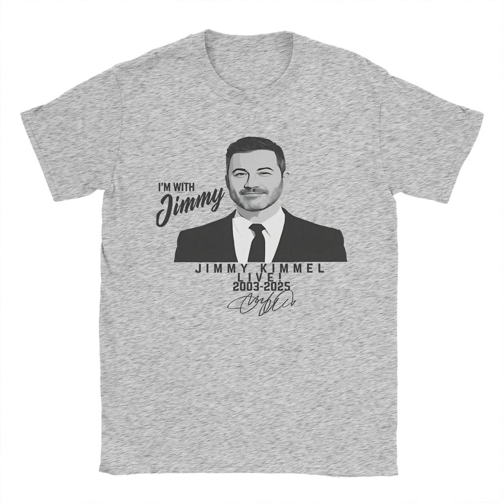 Oversized T Shirt Jimmy Kimmel Signature 20032025 Cotton T Shirts Trending Tee Shirt For Male Summer Short Sleeve Top Tees