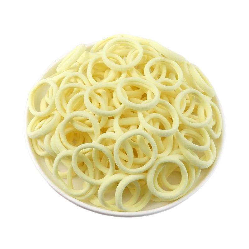4cm Solid Color Elastic Hair Ties, Girls High Ponytail Towel Circle Hair Accessories