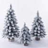 45/60 CM Artificial Christmas Tree Flocking New Year Christmas Decorations for Home Door Wall Ornaments Souvenirs Scenes Desktop