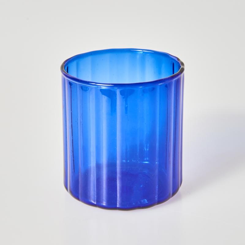 6 Colors Glass Cups Heat Resistant Glass Cup Brewing Mugs Stripe Glass Tea Office Juice Coffee Milk Mug Family Cups