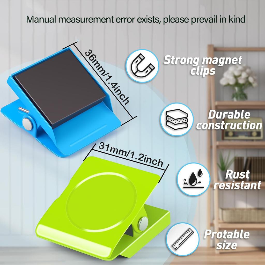 5pcs Fridge Magnets Magnetic Clips Fridge Magnets Metal Clips for Notes & Papers Suitable for Home, Office, and Personal Use