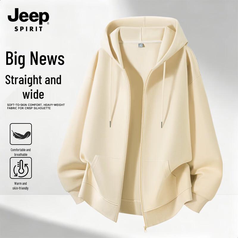 Мужская повседневная толстовка на молнии с капюшоном JEEP SPIRIT