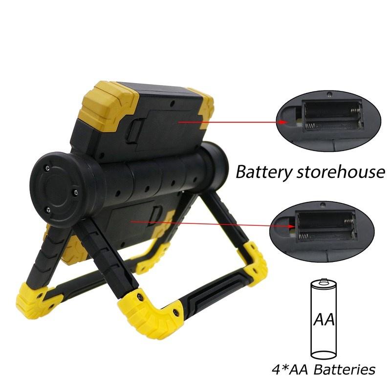 Waterproof Portable LED Flood Lights Work Light for Outdoor Camping Hiking Not Included Battery
