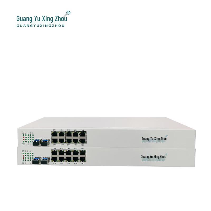 Guangyu Xingzhou 8-канальный E1 + 8-портовый Fast Ethernet волоконно-оптический мультиплексор