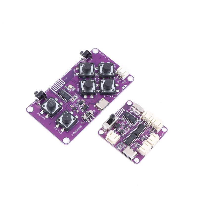 2Pcs/Set 8-Channel Wireless Module With 100 Meters Range 2.4G Remote Control Receiver Kit For Diy Toy Cars Robots
