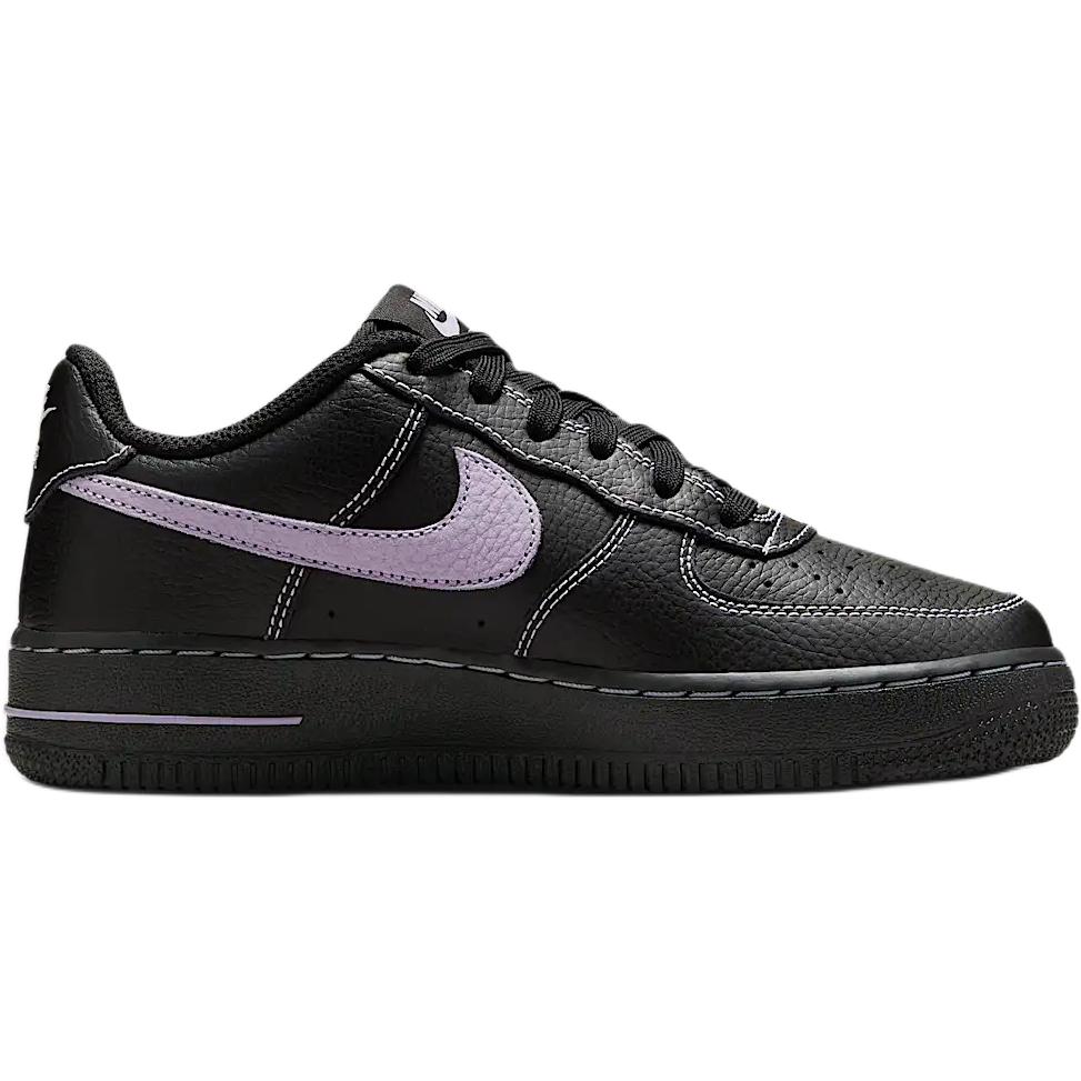 Nike Nike Air Force 1 Lv8 Нескользящая Амортизация Устойчивая к истиранию Низкие Детские Скейтбордические Кроссовки Черные HJ4563-001