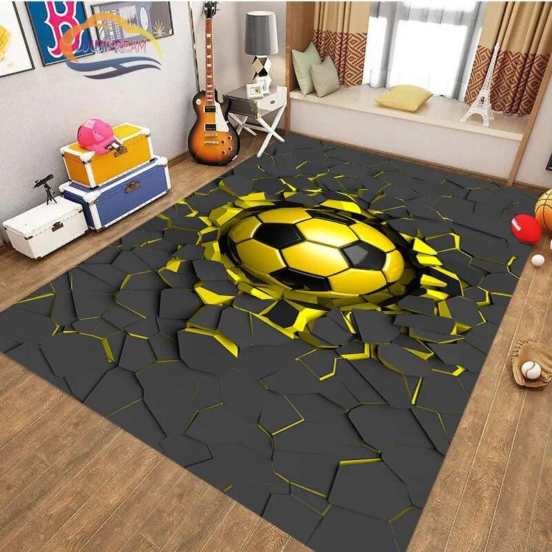 Football Pictures Rug Cartoon Football Living Room Decoration S Bed Non-slip Carpet Home Entrance Door Mat Kids
