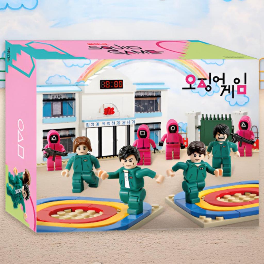 Korea Limited Edition Oxford Official Squid Game Assembly Block - Five-in-Six School Set